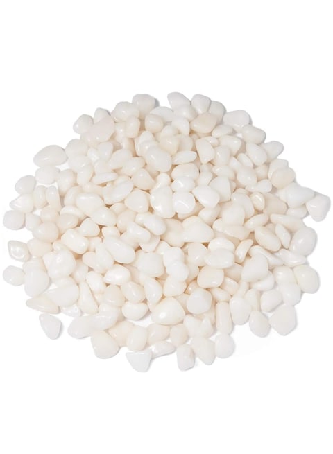 10-12mm Medium White Stones Polished Natural White Pebbles For Garden Landscaping Fish Tank Vase Filler Cactus Succulents Aquariums-20kg