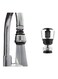 Generic 2-Piece 360-Degree Swivel Faucet Water Filter Adapter Silver/Black