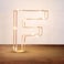 Golden Letter F Glowing with LED Lights 25cm