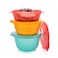 Tupperware Serve &amp; Go Large Bowl Set Of 3, Mix Color, Plastic