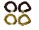 Aiwanto 2 Pairs Ponytail Holders Hair Rubber bands Hair Ties For Girls - Brown & Yellow