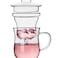 LIYING+J4:J41 Set Of Mug And Strainer With Lid Clear 9X12.5X13centimeter