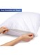 Krude 100 GSM Cotton 100% PVC Film With Invisible Zipper Water Proof Terry Pillow Protector 2Pc Set Cotton, White 50X75cm