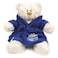 Caravaan - Teddy Cream 38cm with Blue Bathrobe with  Happy Birthday