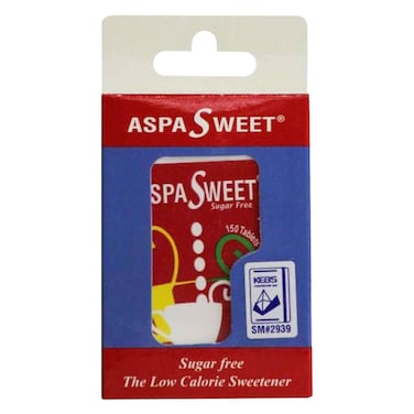 Aspa Sweet Sugar Free Aspartame Sweetener 150 Pieces
