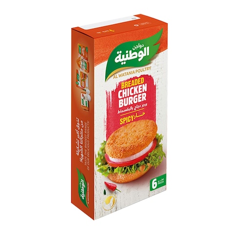 Al Watania Poultry Breaded Spicy Chicken Burger - 450 Gram