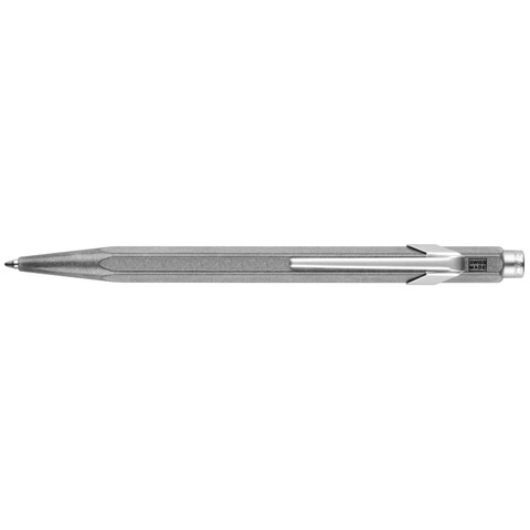 CARAN d&#39;ACHE 849 Ballpoint Pen with Box, ORIGINAL, 0.25mm, Grey/Silver