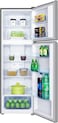 TCL 324 Liters Double Door Top Mount Refrigerator, Total No Frost Fridge &amp; Freezer With Powerful Interior LED Light And Large Crisper Drawer With Humidity Control, Inox, P324TMN