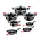 تيفال اكس ال انتينس طقم أواني طهي - مقاس 18-22-26-28 مع مقلاة مقاس 20 - 24 مع ووك - مقاس 28
