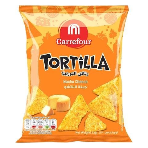 Carrefour Nacho Cheese Tortilla Chips 23G