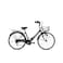 MOGOO FUSION Adult Folding Bike 26 inch Wheels 6 Speed Shimano City Bike for Men Women with Steel Basket, Caliper Brakes, Foldable Durable Steel Frame - Grey