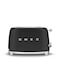 Smeg 50's Style Toaster TSF01BLMUK, 950 W, Matte Black, 6 Toasting Levels