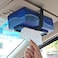 Car Tissue Paper Box Holder Auto Rear Seat Headrest Support Hold Clip Sun Visor Tissue Box Holder,Car Mount Organizer (Black)