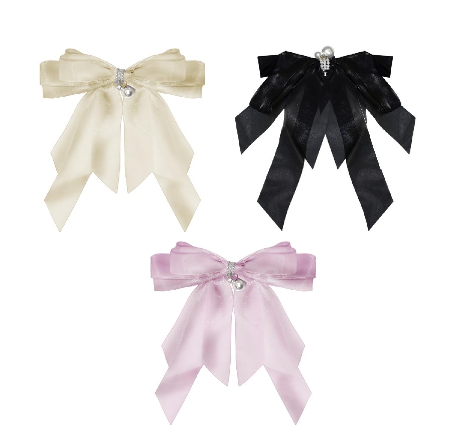 Aiwanto 3Pcs Hair Bows Hair Clips Long Tail Beautiful Hair Accessories For Girls Womens (Random Color)