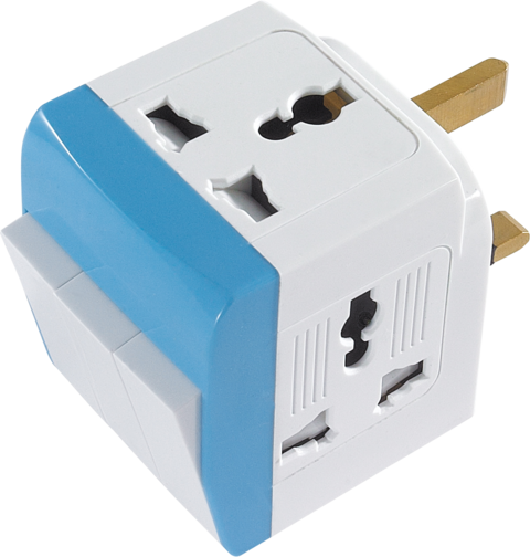 MODI Travel Adapter with switch and light 13A,Worldwide All in One Universal Power Wall Charger AC Power Plug Adapter with Charging (White)