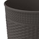 Cosmoplast 6L Cedarattan Round Waste Basket, Dark Brown