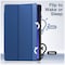 For Samsung Galaxy Tab S9 Plus 12.4-Inch, Translucent Back Tri-Fold Stand Protective Tablet Case Cover, Support S Pen Charging Auto Wake/Sleep Blue