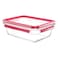 Tefal MasterSeal Rectangular Glass Food Container Red And Clear 1.3L