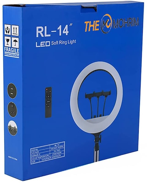 The Mohrim Professional Ring LED Lamp Rl-14 (36 Cm) 36W With Remote Control