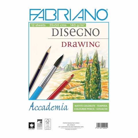 Fabriano Sketch Book - 35x50cm - 12 Sheet - White