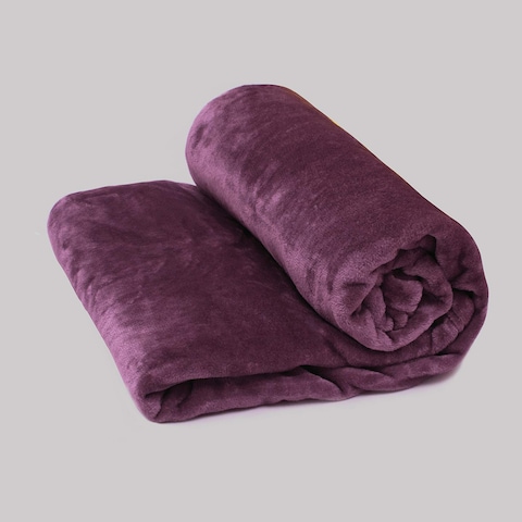 Morano Velvet Blanket - 130 x 180 cm - Purple