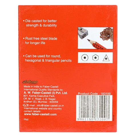 Faber Castell 183100 Metal Single Hole Sharpener