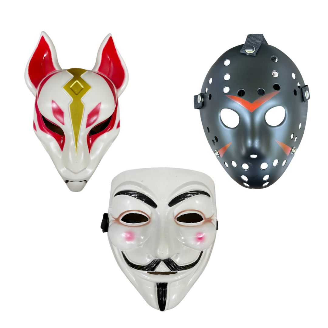 Buy Aiwanto 3Pcs Cosplay Face Mask Full Face Covering Face Masks Party ...