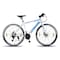 Vaux Swifter-Pro Hybrid Cycle for Men with Dual Disc Brake, 21 Speed Gear Cycle with Hi-Ten Steel Frame, Alloy Rims &amp; 700Cx35 Thin Tyre Cycle, Bicycle for Adults with Age Group 15+ Years - White