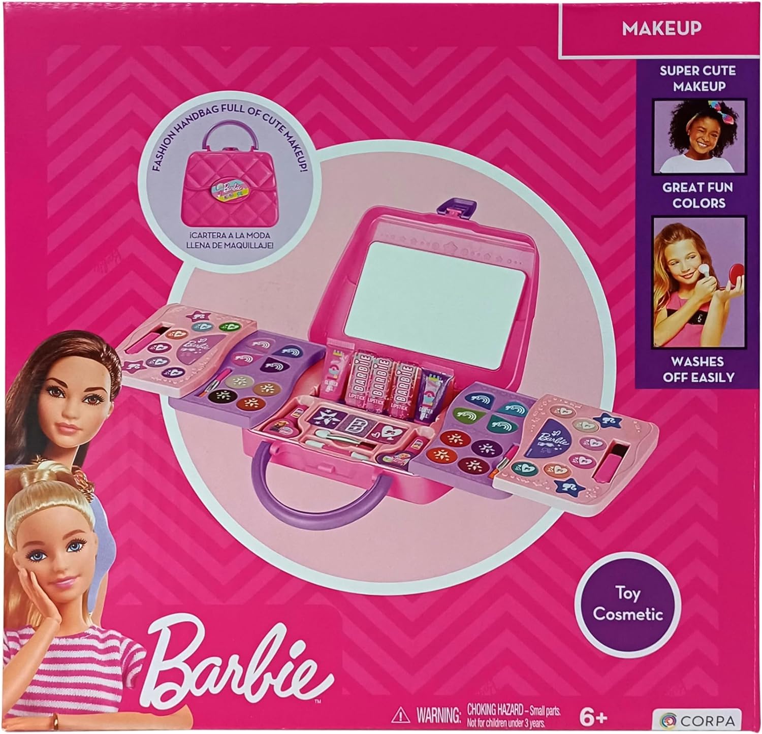 Barbie 5 Decks Sliding Handbag with Makeup (CRP-5705)