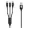 Volkano VK-20111 3 In 1 Data Sync And Charging Cable 1m Black