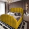 In House Taj Velvet Bed Frame - King - 200x200 cm - Gold