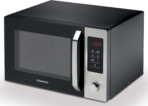 Kenwood 30L Microwave Oven With Grill, Digital Display, 5 Power Levels, Defrost Function, Stainless Steel, Auto Menu, 95 Minutes Timer, Clock Function 1000W Mwm30.000Bk, Black/Silver