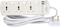 Terminator Extension /3M Tpb 3Au Universal Socket W/Individual Switches &amp; Indicators Terminator, Multicolor, Trz-Tpb 3Au, Extension Socket
