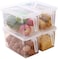 Aiwanto 4 Pcs Kitchen Storage Box Refrigerator Storage Box 4.7L Capacity Storage Container Fruits Vegetable Storage Tray(Clear)
