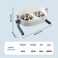 Vsell24 Height Adjustable All For Paws Lifestyle 3-In-1 Elevated Double Dinner Feeder Bowl Stainless Steel Dog Cat Food And Water Bowl