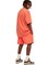 Mei Stylish Men&#39;s Casual Breathable Loose Shoulder Oversize Crew Neck T-shirt, L Size, Orange
