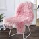 Generic Topaufell Faux Sheepskin Rug, Lambskin Imitation Rug, Longhair Fur, Leather Polyester, Faux Fleece Chair Cover Seat Pad Soft Fluffy Shaggy Area Rugs, 2Ft X 3Ft (Pink)