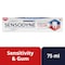 Sensodyne Sensitivity &amp; Gum Toothpaste For Sensitive Teeth &amp; Improved Gum Health 75ml