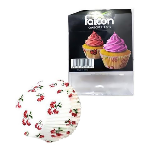 Falcon Floral Printed Cake Cups Multicolour 12.5cm 100 PCS