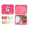 Eazy Kids 4 Compartment Bento Lunch Box w/ sandwich cutter- Unicorn Pink