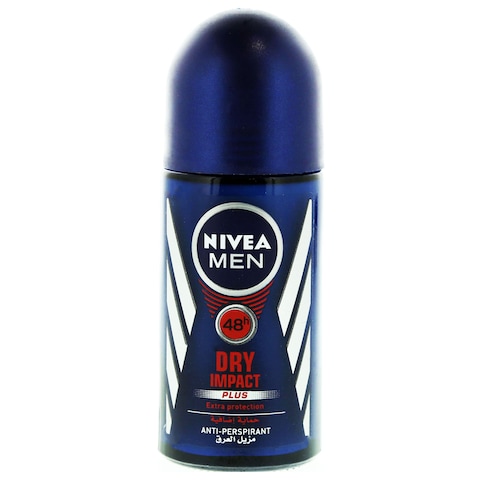 Buy NIVEA MEN Antiperspirant Roll-on for Men, 48h Protection, Dry Impact, 50ml in Saudi Arabia