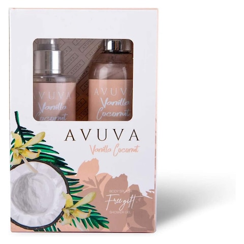 Avuva Vanilla and Coconut Body Splash - 253 ml with Shower Gel - 253 ml