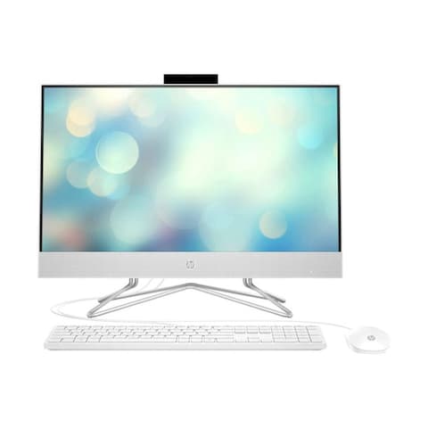 HP All In One 200 G4 AIO - J85I1E Brand New 12th GEN., I5-1235U, 8GB, 1TB HDD, 21.5, FHD, Snow White, ENG KB, DOS, With Keyboard And Mouse