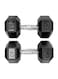 Harley Fitness 40.00KG Rubber Coated Fixed Hex Dumbbell 1 Pair