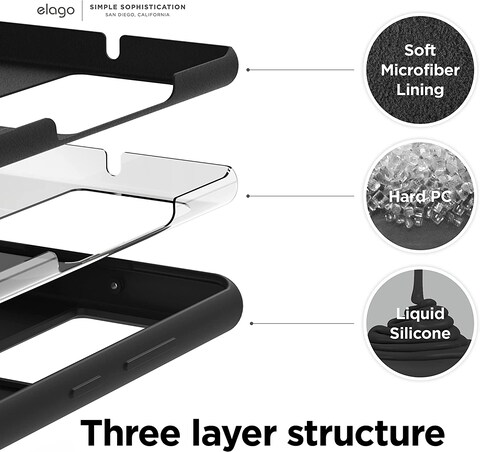 Elago Silicone for Samsung Galaxy S22 ULTRA case cover - Black