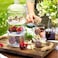 Fitto 3-tier Glass Stackable Jar - Clear Apothecary Jars with Lid - Storage Container for Food, Candy, Biscuit, Cookie, Kitchen and Bathroom Organizer, Glass Pantry Jars