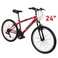 HUFFY HIGHLAND 24" MOUNTAIN BIKE, RED
