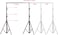 Coopic S06 2.8 X 3.2 Meters Heavy Duty Adjustable Backdrop Support System Photography Studio Video Stand With 4 Pcs Background Clip (Load Up To 10Kg)