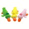 Plush Pet Squeakz Duck Family ( Green/Pink/Yellow) Dog Toy - Multicolor - 3pc