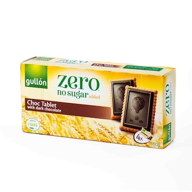 Gullon Zero Tablet Chocolate Biscuits Sugar Free 150g